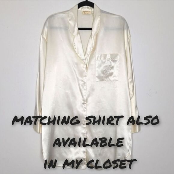 VTG‎ Victoria's Secret Gold Label Night Robe Ivory One Size - Picture 9 of 9